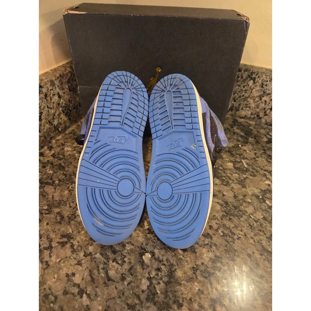 Jordan 1 Retro High OG Royal Reimagined Kids Black Blue Suede FD1412-042 13C